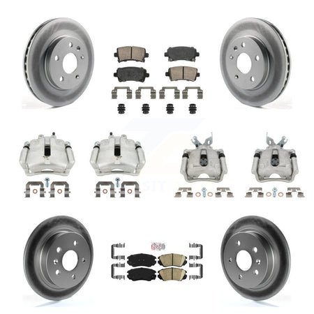 Front Rear Disc Brake Caliper Coat Rotor And Ceramic Pad Kit (10Pc) For Chevrolet Malibu KCG-101711N
