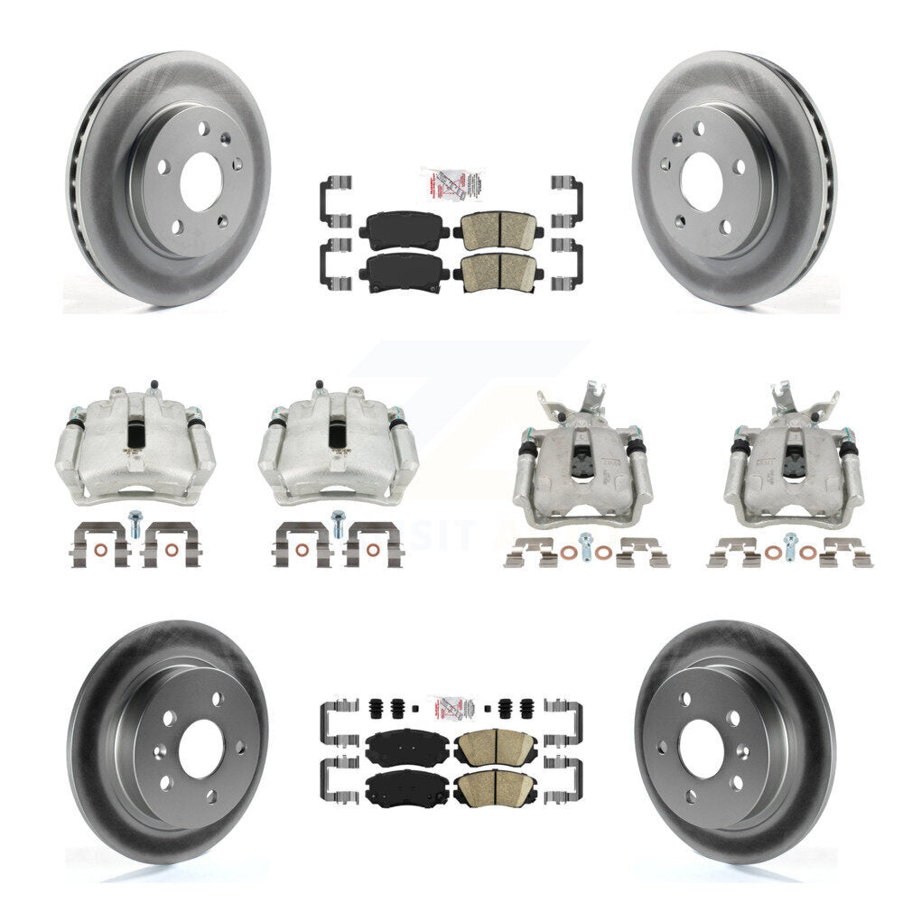 Front Rear Brake Caliper Coat Rotors Ceramic Pad Kit (10Pc) For Chevrolet Malibu Limited KCG-101739N