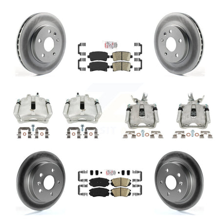 Front Rear Brake Caliper Coat Rotors Ceramic Pad Kit (10Pc) For Chevrolet Malibu Limited KCG-101739N