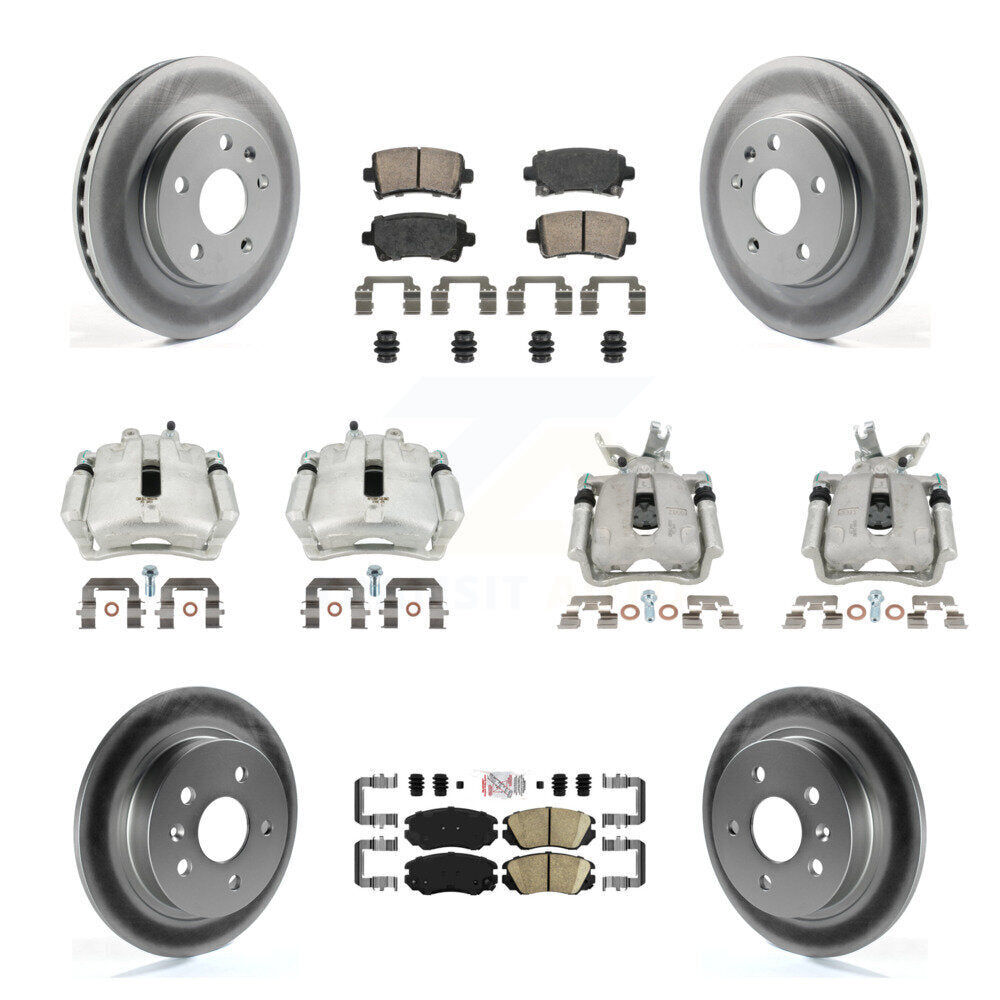 Front Rear Brake Caliper Coat Rotors Ceramic Pad Kit (10Pc) For Chevrolet Malibu Limited KCG-101741N