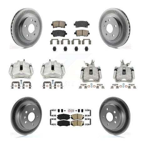 Front Rear Brake Caliper Coat Rotors Ceramic Pad Kit (10Pc) For Chevrolet Malibu Limited KCG-101741N