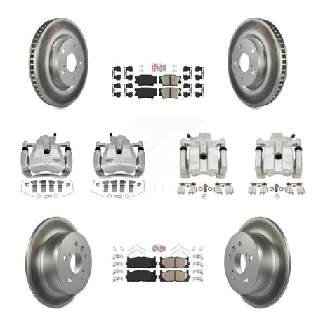 Front Rear Brake Caliper Coat Rotors Ceramic Pad Kit (10Pc) For Toyota Camry Lexus ES350 KCG-101767N