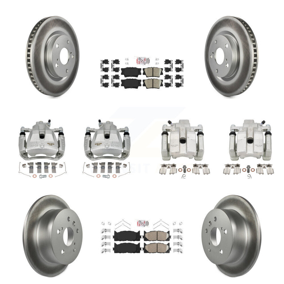 Front Rear Brake Caliper Coat Rotors Ceramic Pad Kit (10Pc) For Toyota Camry Lexus ES350 KCG-101767N