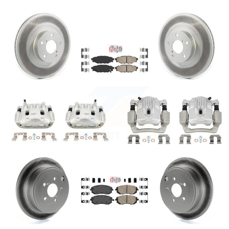 Front Rear Brake Caliper Coat Rotor And Ceramic Pad Kit (10Pc) For Subaru Outback Legacy KCG-101900N