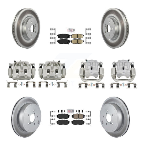 Front Rear Brake Caliper Coat Rotor And Ceramic Pad Kit (10Pc) For Subaru Outback Legacy KCG-101906N