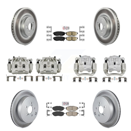 Front Rear Brake Caliper Coat Rotor And Ceramic Pad Kit (10Pc) For Subaru Outback Legacy KCG-101907N