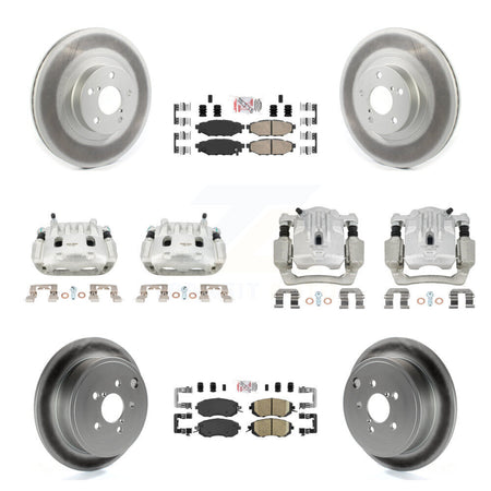 Front Rear Brake Caliper Coat Rotor And Ceramic Pad Kit (10Pc) For Subaru Outback Legacy KCG-101908N