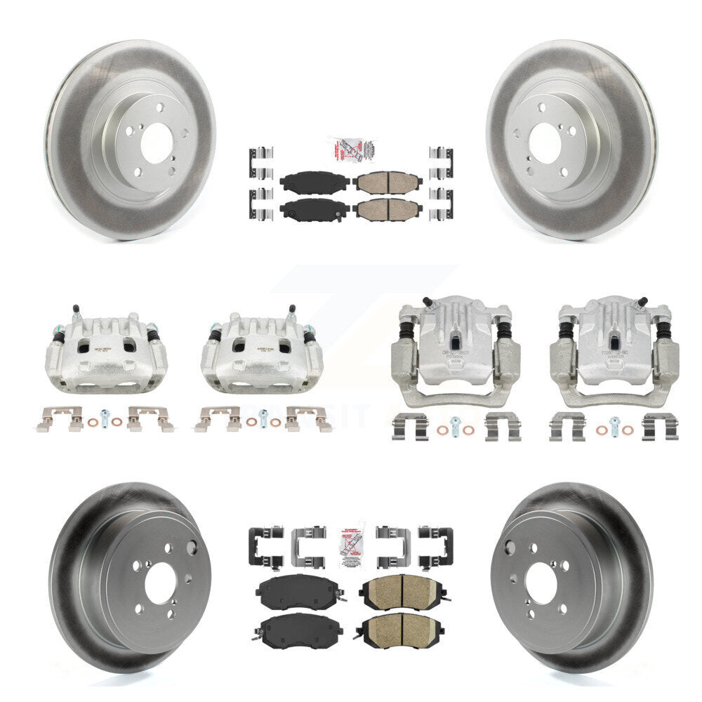 Front Rear Brake Caliper Coat Rotor And Ceramic Pad Kit (10Pc) For Subaru Outback Legacy KCG-101911N