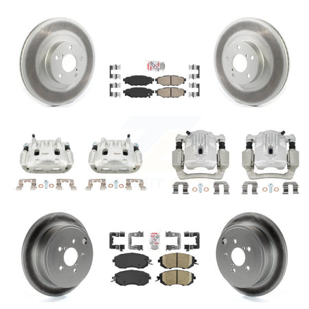 Front Rear Brake Caliper Coat Rotor And Ceramic Pad Kit (10Pc) For Subaru Outback Legacy KCG-101911N