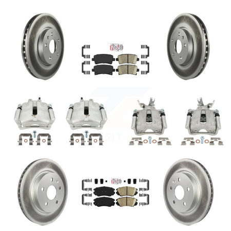Front Rear Brake Caliper Coat Rotors Ceramic Pad Kit (10Pc) For Chevrolet Malibu Limited KCG-101993N