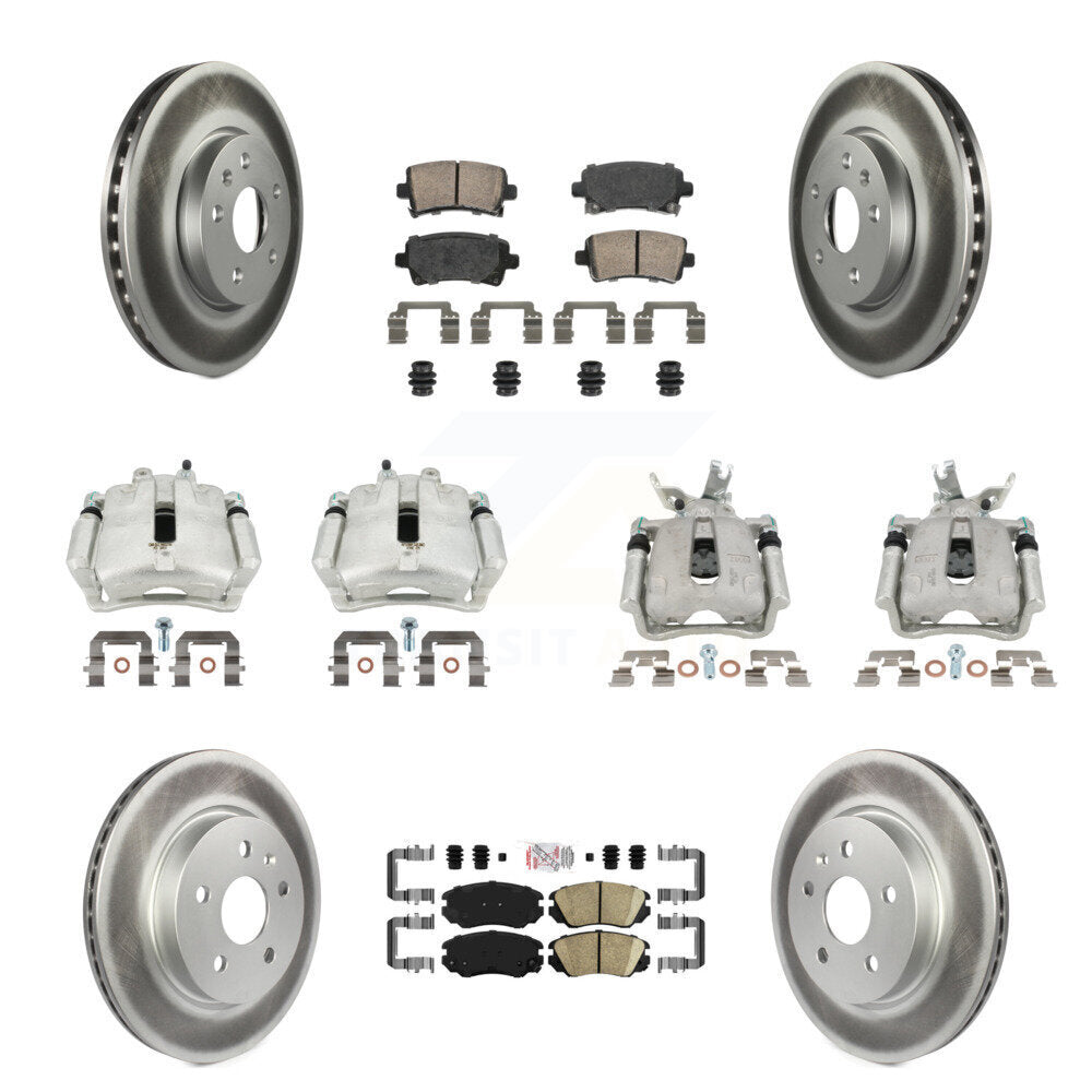 Front Rear Brake Caliper Coat Rotors Ceramic Pad Kit (10Pc) For Chevrolet Malibu Limited KCG-101995N