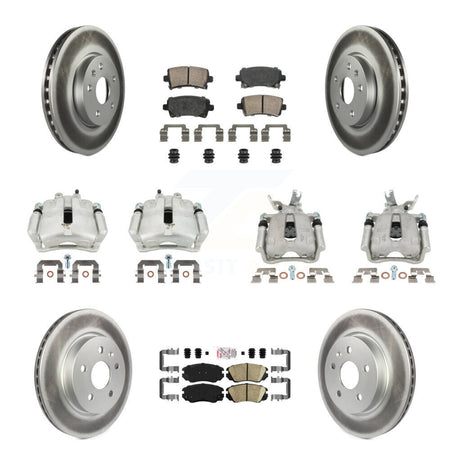 Front Rear Brake Caliper Coat Rotors Ceramic Pad Kit (10Pc) For Chevrolet Malibu Limited KCG-101995N