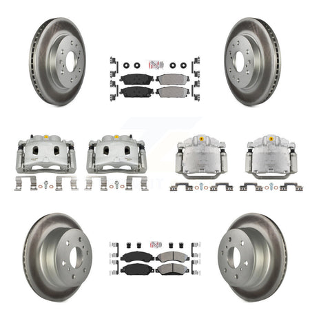 Front Rear Brake Caliper Coat Rotor Semi-Metallic Pad Kit (10Pc) For Chevrolet Avalanche KCG-102049N