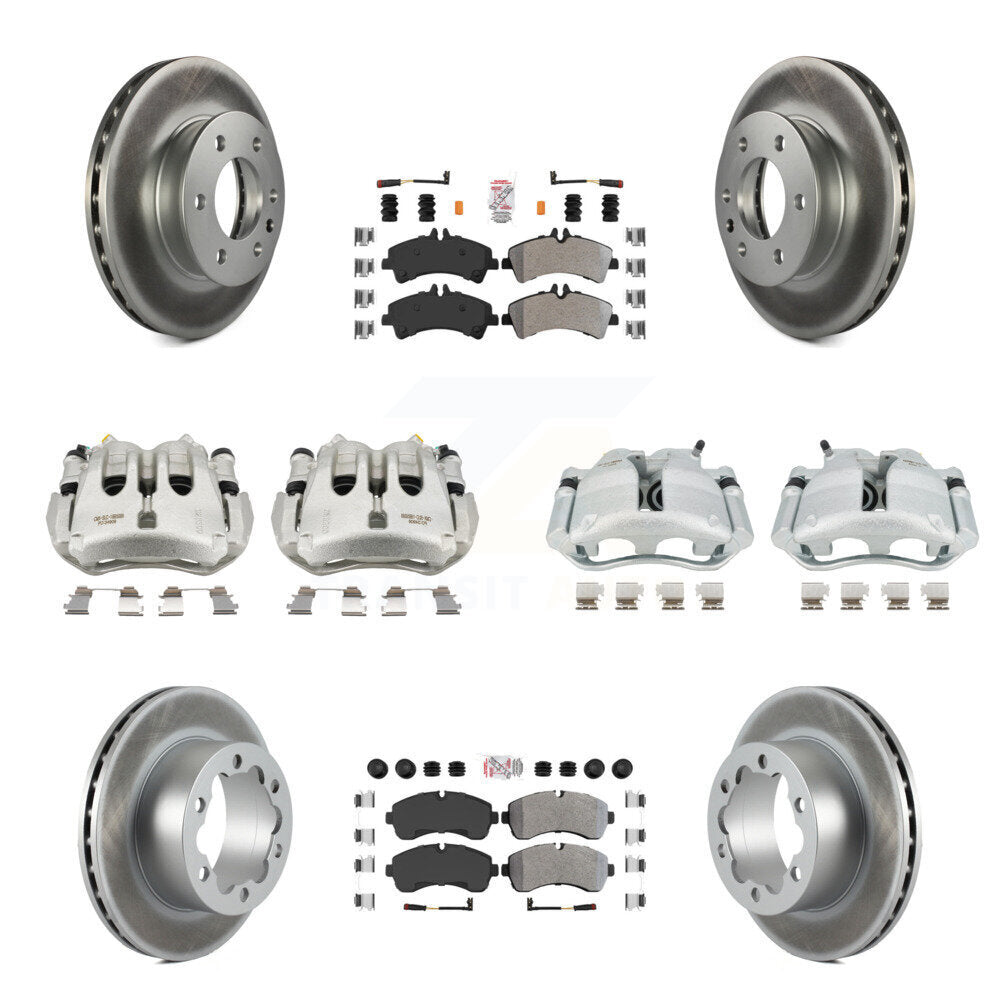 Front Rear Brake Caliper Coat Rotor Semi-Metallic Pad Kit (10Pc) For Sprinter 3500 Dodge KCG-102234N