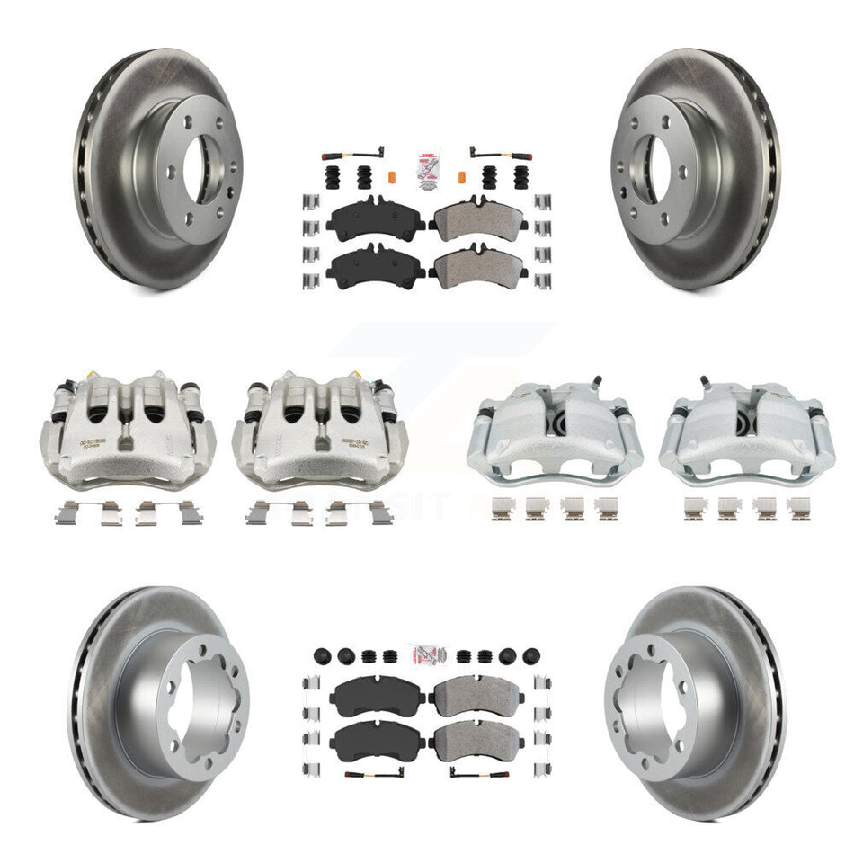 Front Rear Brake Caliper Coat Rotor Semi-Metallic Pad Kit (10Pc) For Sprinter 3500 Dodge KCG-102234N