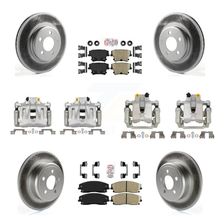 Front Rear Brake Caliper Coat Rotor Ceramic Pad Kit (10Pc) For Dodge Chrysler 300 Magnum KCG-102355N