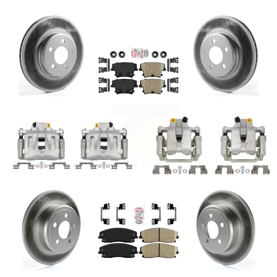 Front Rear Brake Caliper Coat Rotor Ceramic Pad Kit (10Pc) For Dodge Chrysler 300 Magnum KCG-102355N