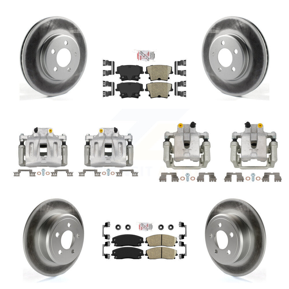 Front Rear Brake Caliper Coat Rotor Ceramic Pad Kit (10Pc) For Dodge Chrysler 300 Magnum KCG-102356N