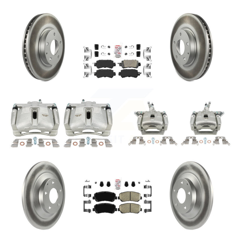 Front Rear Disc Brake Caliper Coat Rotor Ceramic Pad Kit (10Pc) For 2013-2015 Mazda CX-5 KCG-102427N