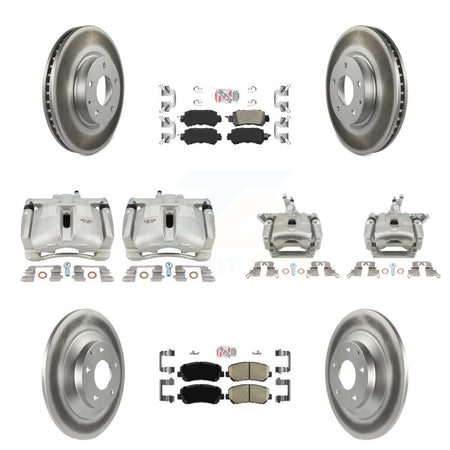 Front Rear Disc Brake Caliper Coat Rotor Ceramic Pad Kit (10Pc) For 2013-2015 Mazda CX-5 KCG-102428N