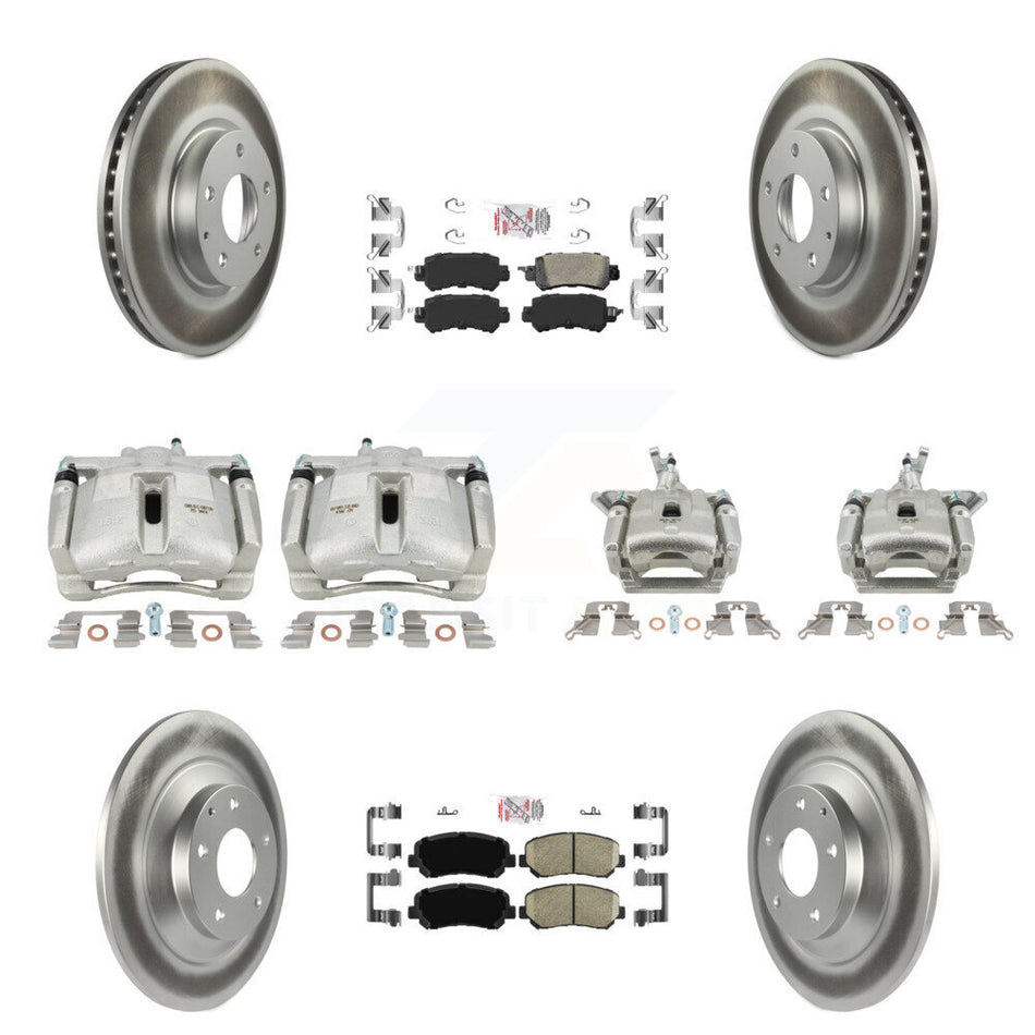Front Rear Disc Brake Caliper Coat Rotor Ceramic Pad Kit (10Pc) For 2013-2015 Mazda CX-5 KCG-102428N