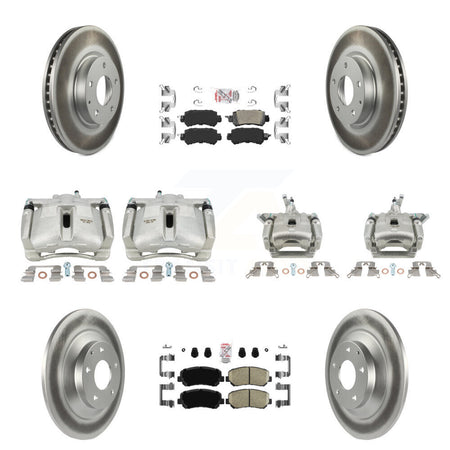 Front Rear Disc Brake Caliper Coat Rotor Ceramic Pad Kit (10Pc) For 2013-2015 Mazda CX-5 KCG-102429N