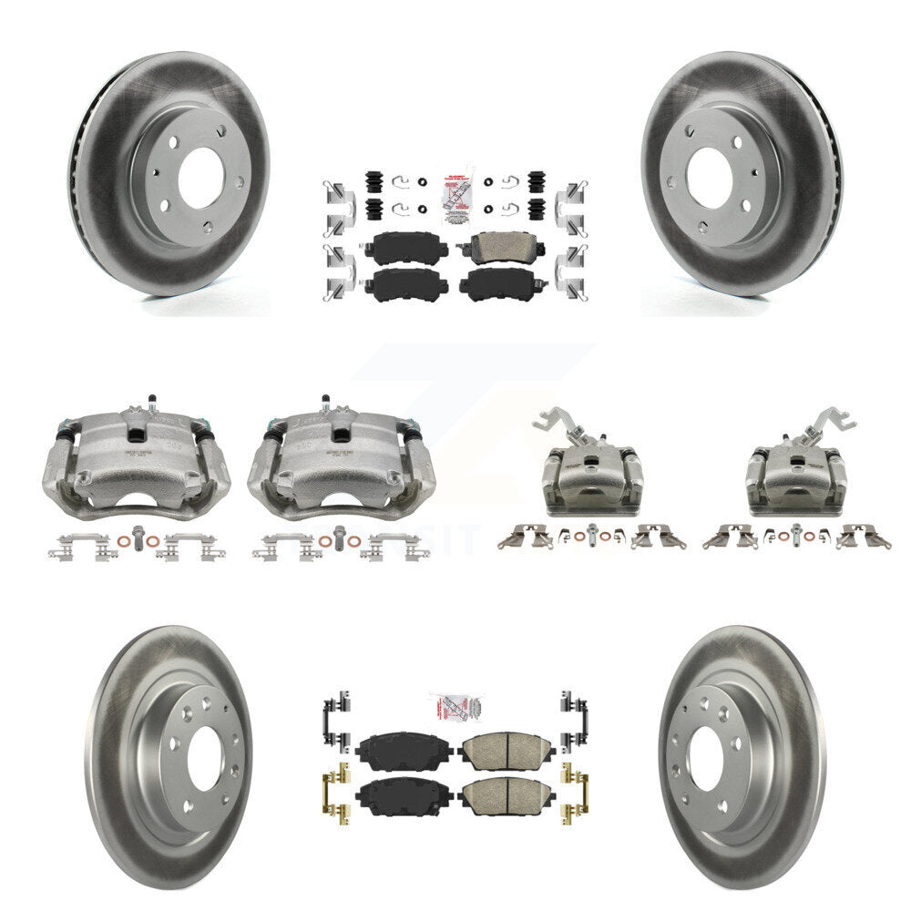 Front Rear Brake Caliper Coat Rotors Ceramic Pad Kit (10Pc) For 2016-2018 Mazda CX-3 FWD KCG-102758N