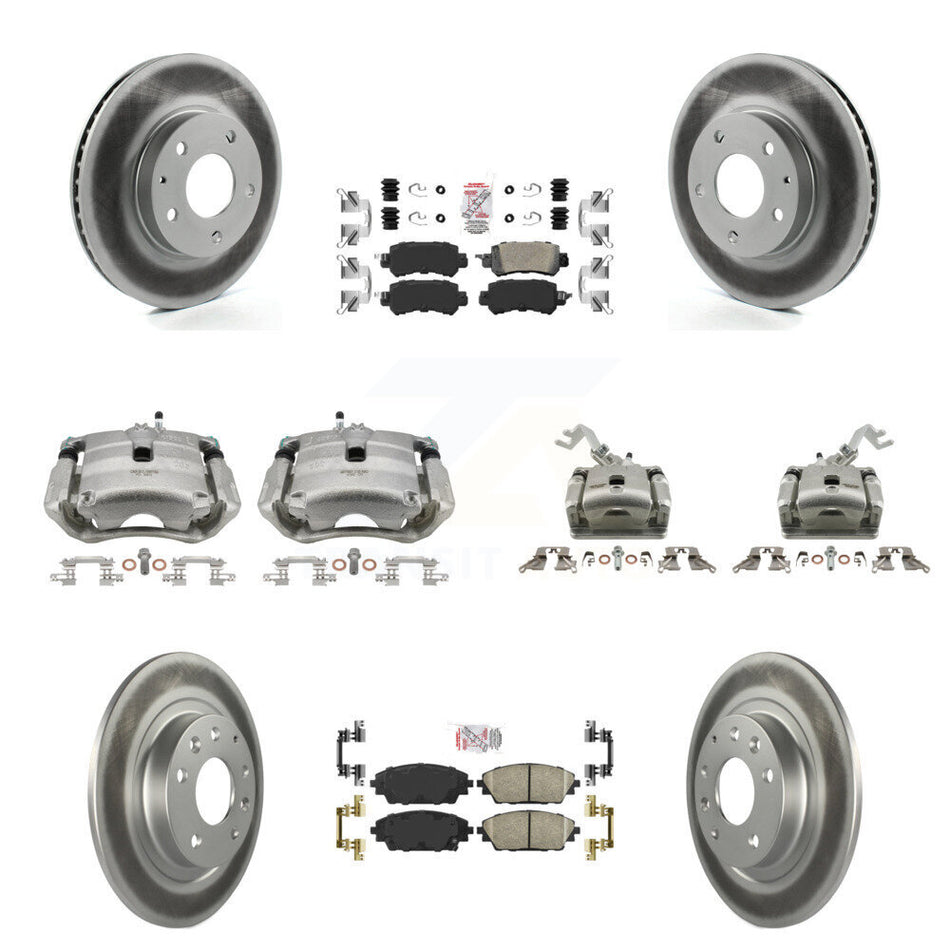 Front Rear Brake Caliper Coat Rotors Ceramic Pad Kit (10Pc) For 2016-2018 Mazda CX-3 FWD KCG-102758N