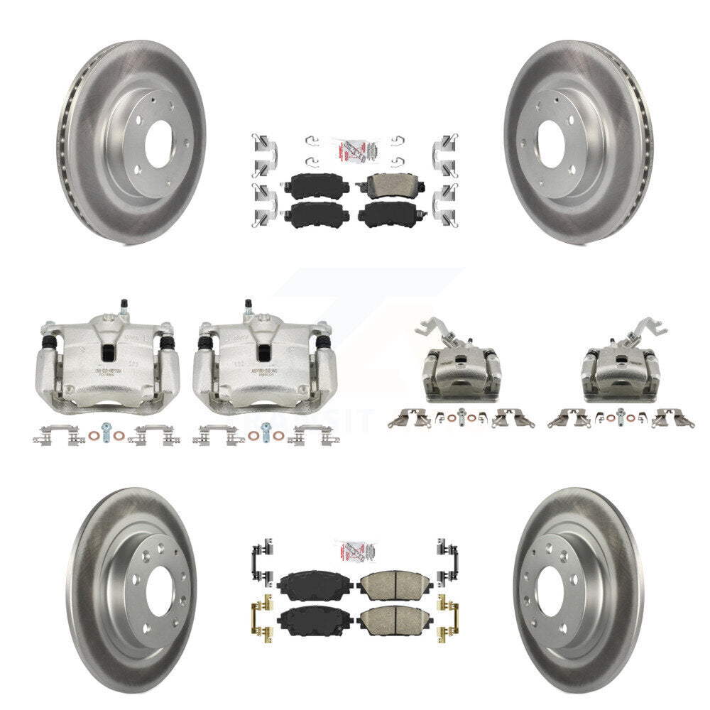 Front Rear Brake Caliper Coat Rotors Ceramic Pad Kit (10Pc) For 2016-2018 Mazda CX-3 AWD KCG-102759N