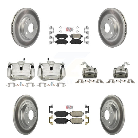 Front Rear Brake Caliper Coat Rotors Ceramic Pad Kit (10Pc) For 2016-2018 Mazda CX-3 AWD KCG-102759N