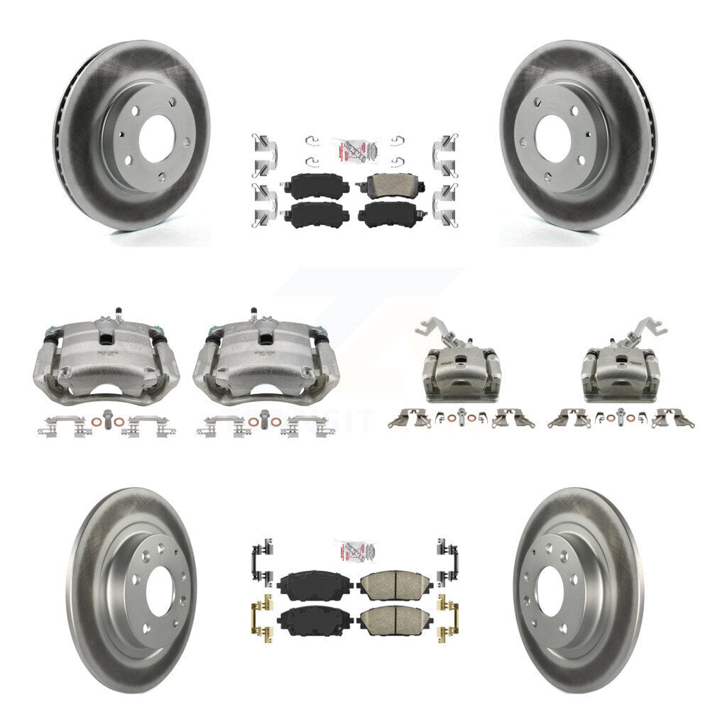Front Rear Brake Caliper Coat Rotors Ceramic Pad Kit (10Pc) For 2016-2018 Mazda CX-3 FWD KCG-102760N