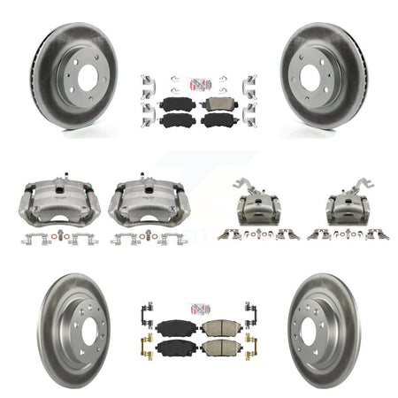 Front Rear Brake Caliper Coat Rotors Ceramic Pad Kit (10Pc) For 2016-2018 Mazda CX-3 FWD KCG-102760N