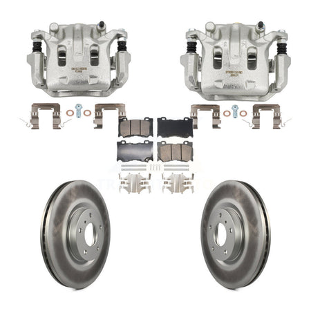 Front Brake Caliper Coat Rotor Ceramic Pad Kit For 09-13 INFINITI G37 With Brembo Brakes KCG-102778N