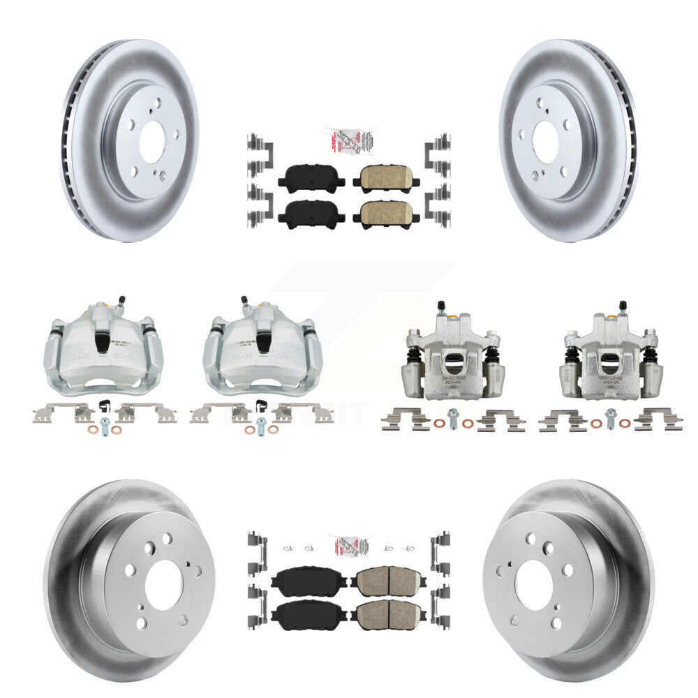 Front Rear Disc Brake Caliper Coat Rotor Ceramic Pad Kit (10Pc) For Toyota Solara Avalon KCG-102783N