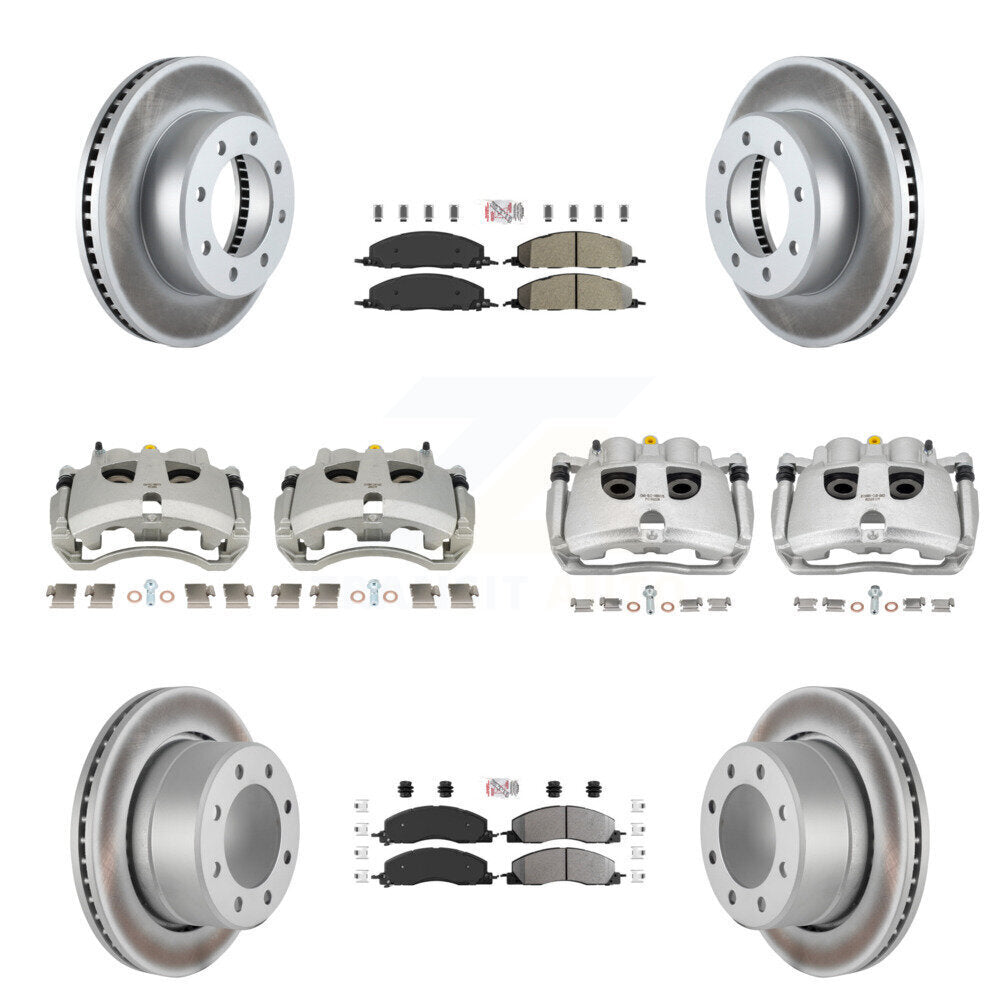 Front Rear Brake Caliper Coat Rotor Semi-Metallic Pad Kit (10Pc) For Ram 3500 2500 Dodge KCG-102803N