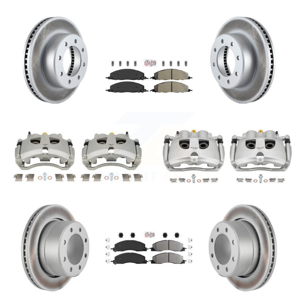 Front Rear Brake Caliper Coat Rotor Semi-Metallic Pad Kit (10Pc) For Ram 3500 2500 Dodge KCG-102803N