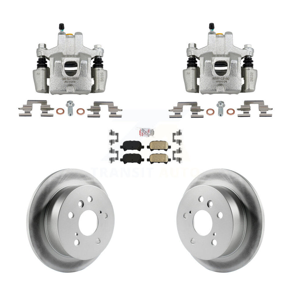 Rear Disc Brake Caliper Coated Rotors And Ceramic Pad Kit For Toyota Camry Solara Avalon KCG-102809N