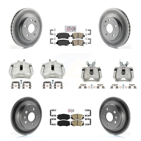 Front Rear Disc Brake Caliper Coat Rotor And Ceramic Pad Kit (10Pc) For Chevrolet Malibu KCG-102844N