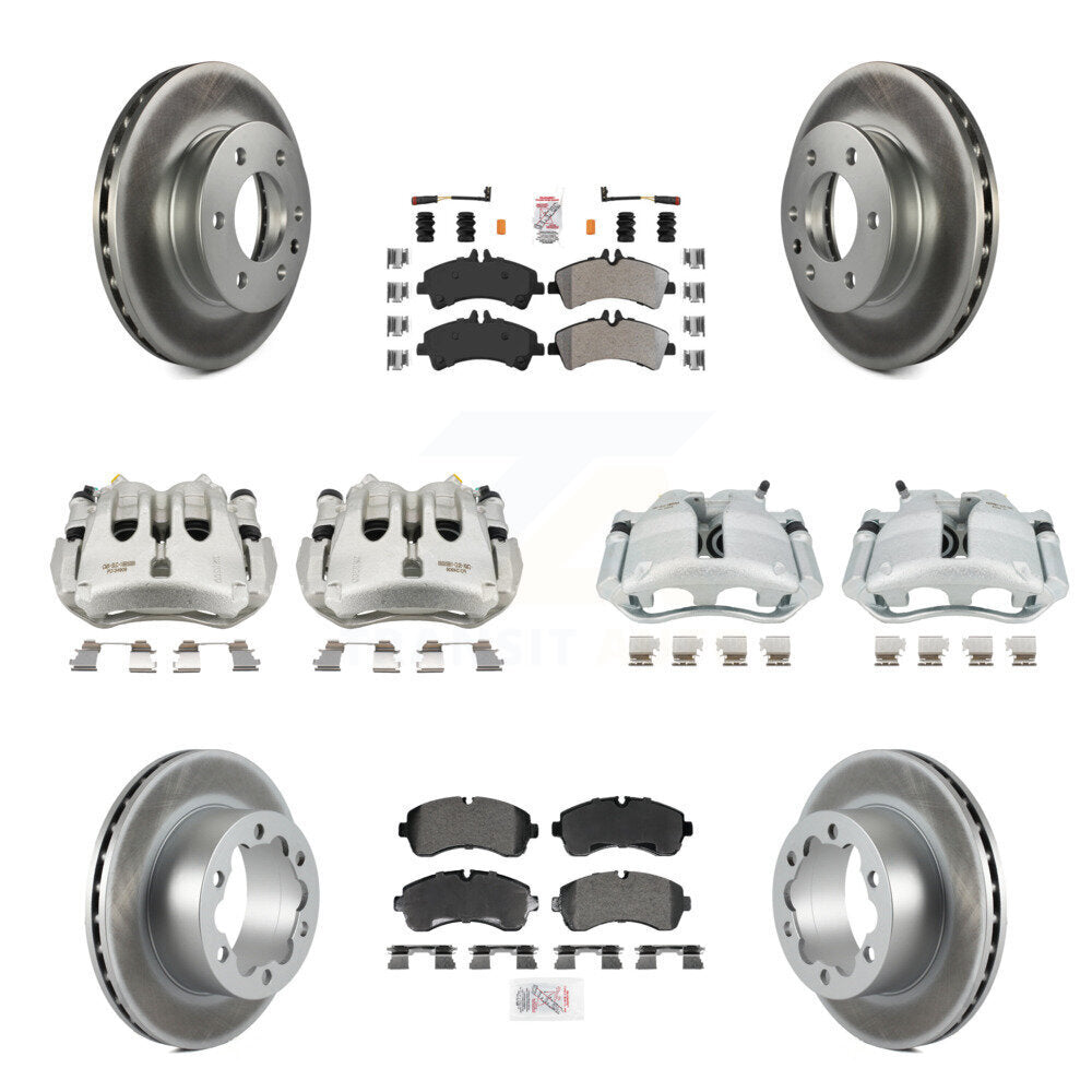 Front Rear Brake Caliper Coat Rotor Semi-Metallic Pad Kit (10Pc) For Sprinter 3500 Dodge KCG-102847N