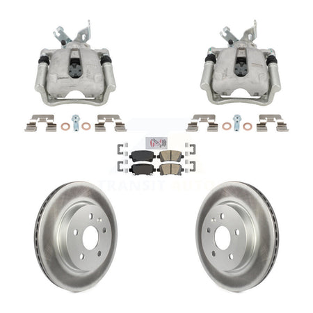 Rear Disc Brake Caliper Coated Rotors And Ceramic Pads Kit For Buick Regal LaCrosse 2.4L KCG-102857N