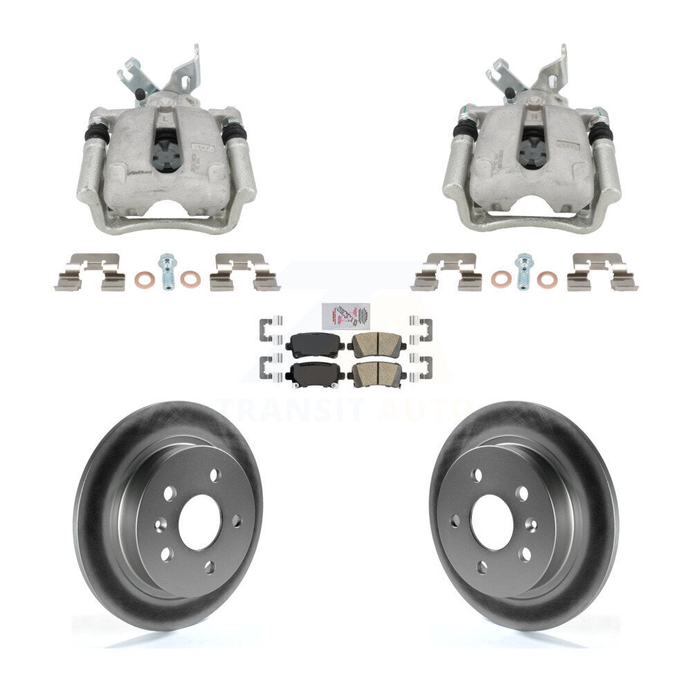 Rear Brake Caliper Coat Rotors Ceramic Pad Kit For Buick Regal LaCrosse Chevrolet Malibu KCG-102858N