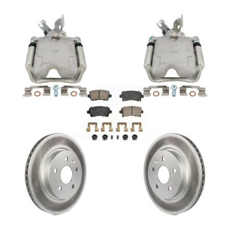 Rear Disc Brake Caliper Coat Rotors And Ceramic Pad Kit For Buick Regal Chevrolet Malibu KCG-102863N