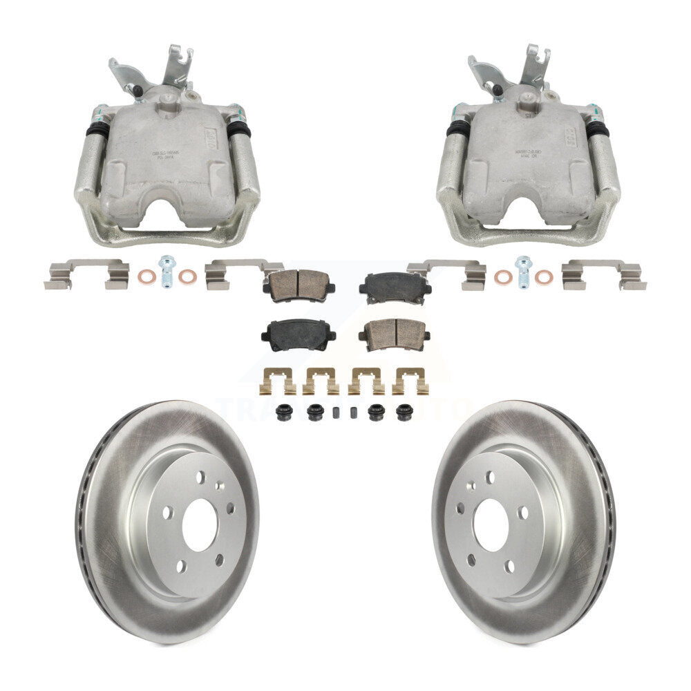 Rear Disc Brake Caliper Coated Rotors And Ceramic Pads Kit For Chevrolet Malibu KCG-102867N