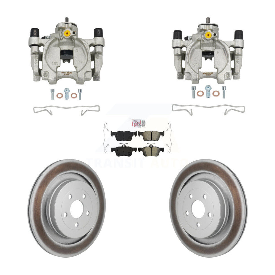 Rear Brake Caliper Coat Rotor & Semi-Metallic Pad Kit For 2019-2022 Lincoln Nautilus FWD KCG-102883N