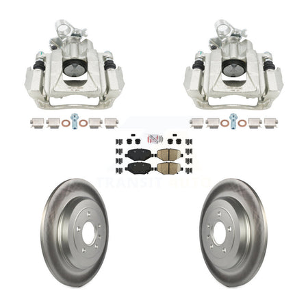 Rear Brake Caliper Coat Rotors Semi-Metallic Pad Kit For Ford Explorer Limited/Sport/XLT KCG-102885N