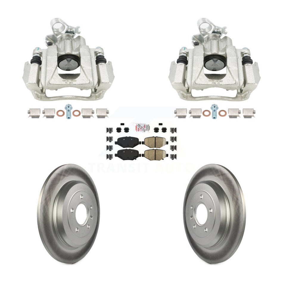 Rear Brake Caliper Coat Rotors Semi-Metallic Pad Kit For Ford Explorer Limited/Sport/XLT KCG-102885N