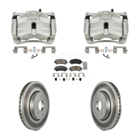 Front Disc Brake Caliper Coated Rotors And Ceramic Pads Kit For 2010-2013 Suzuki Kizashi KCG-102891N