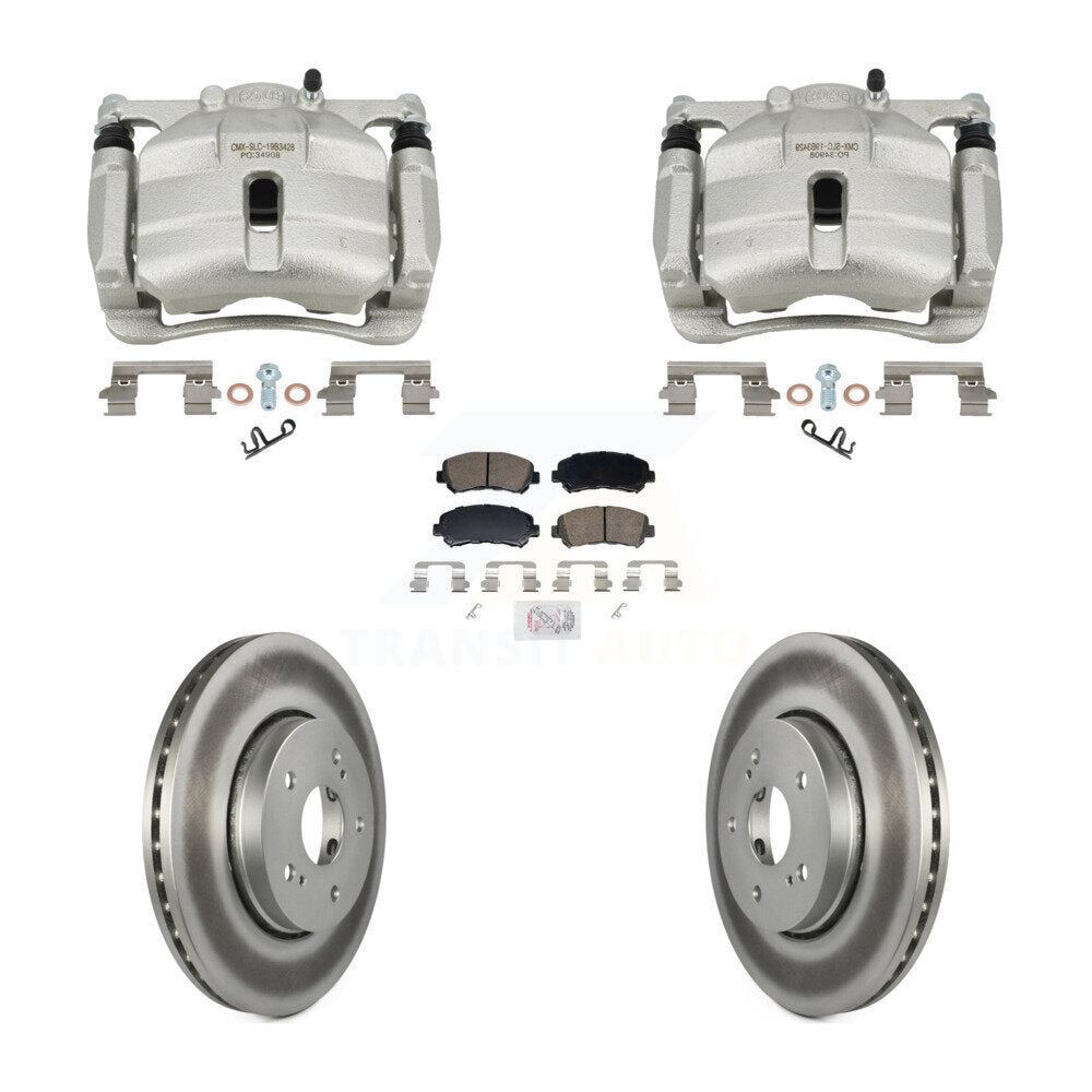 Front Disc Brake Caliper Coated Rotors And Ceramic Pads Kit For 2010-2013 Suzuki Kizashi KCG-102892N