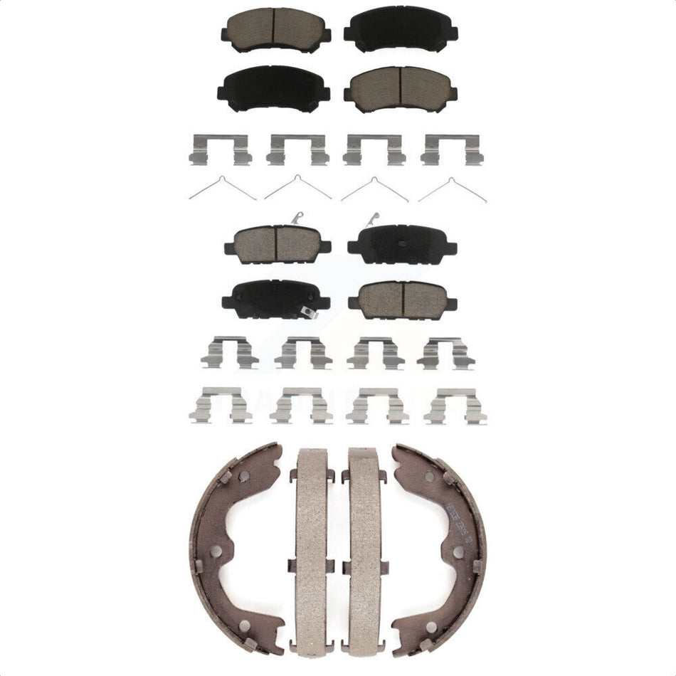 Front Rear Ceramic Brake Pads And Parking Shoes Kit For Nissan Maxima KCN-100006