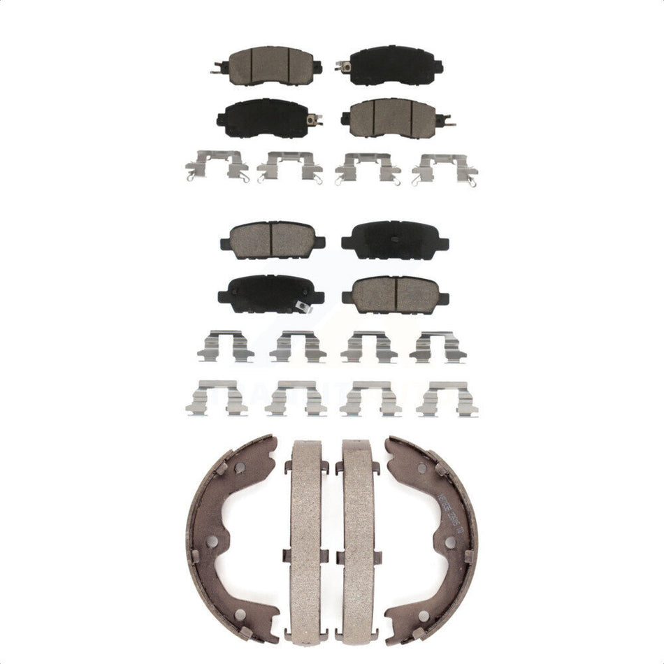 Front Rear Ceramic Brake Pads And Parking Shoes Kit For Nissan Altima KCN-100007